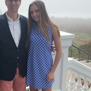 Jude Connally Blue Patterned Dress